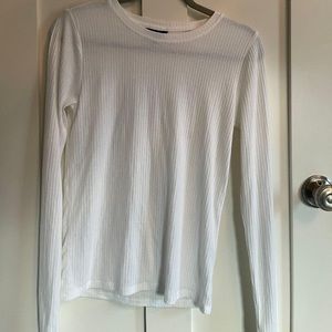 Long sleeve plain white shirt